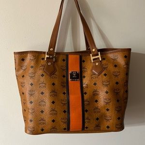 MCM cognac Visetos tote EUC
